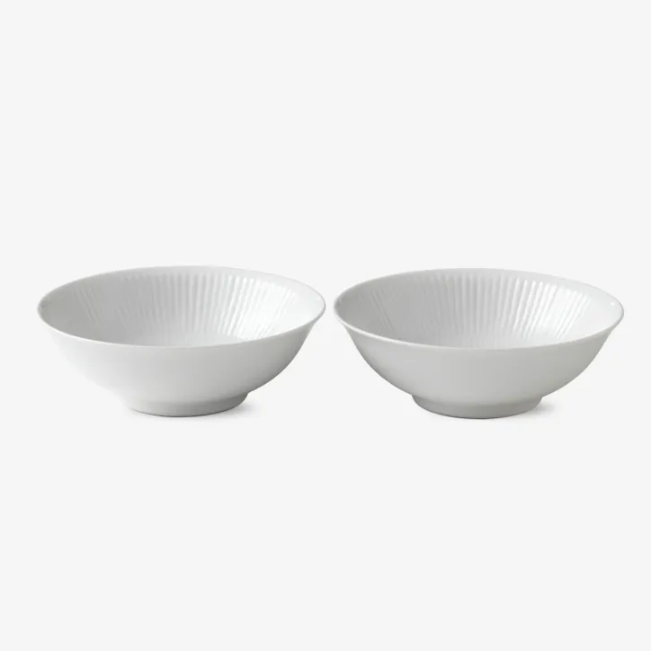 Royal Copenhagen Hvid riflet portionsskåle