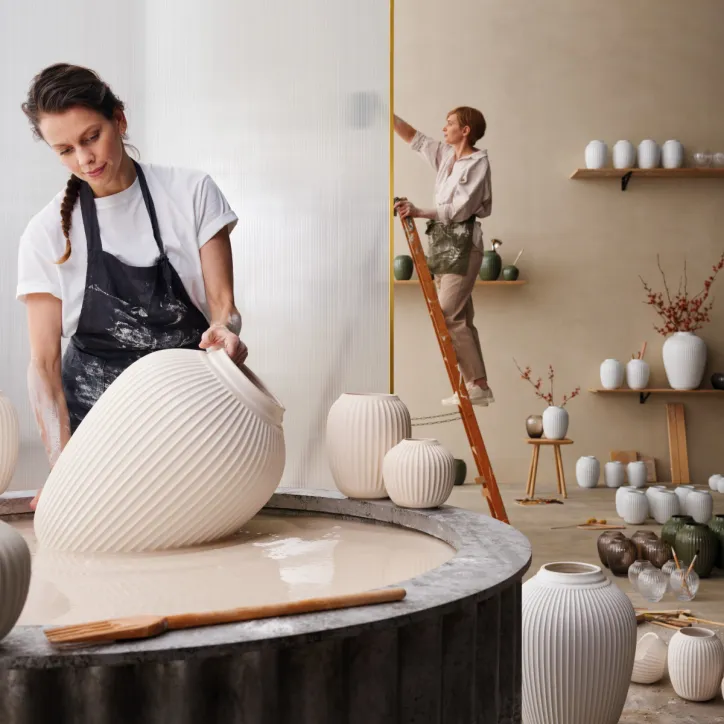 Kähler Hammershøi ikonisk gulvvase 50 cm