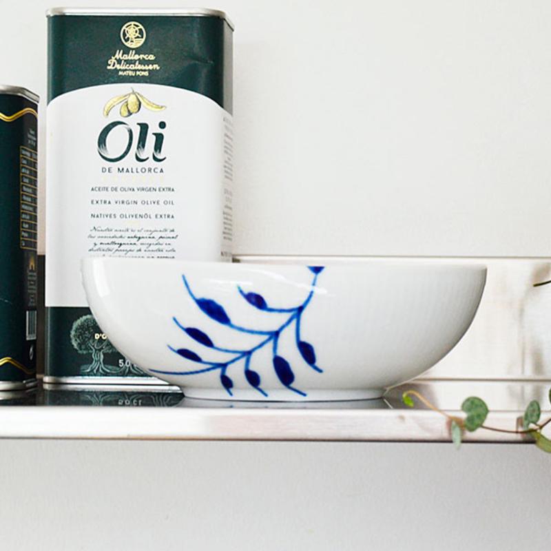 Royal Copenhagen Blå mega oval riflet 37 cl skål - 2