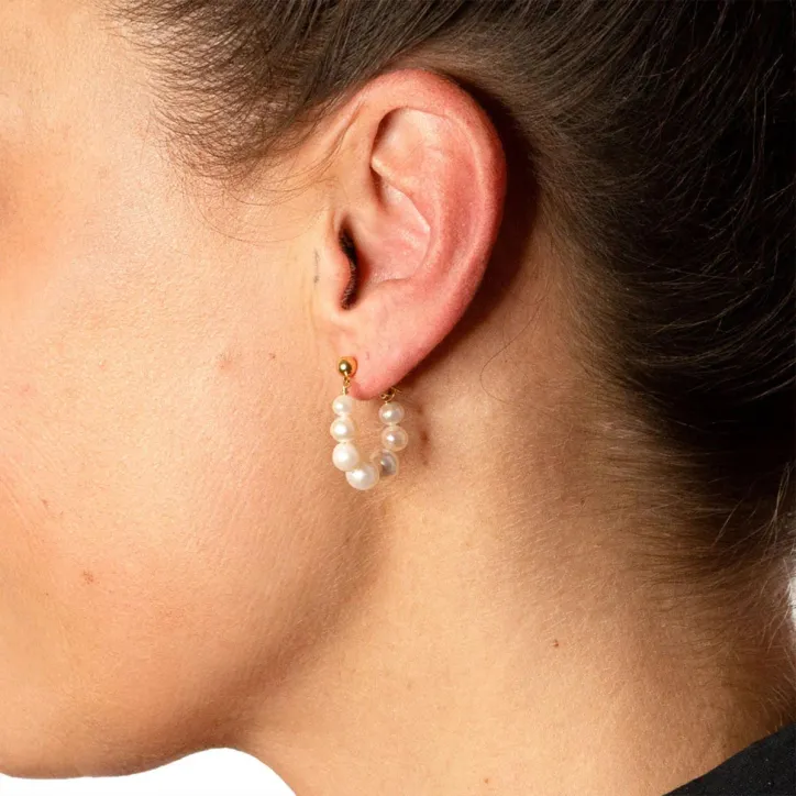 PearlString fingerring med Øreringesæt - 1