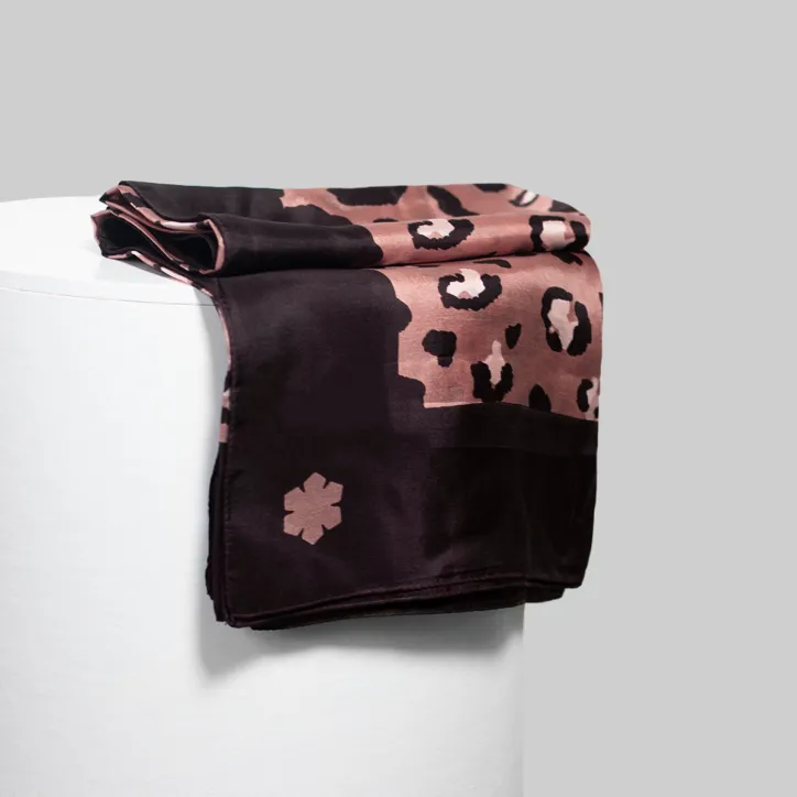 RHANDERS ALFI silketørklæde i farven Rosa Blomme - 1