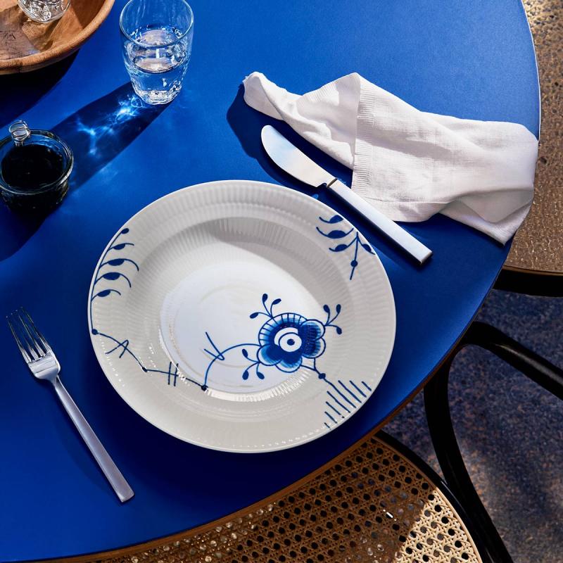 Royal Copenhagen Blå Mega Riflet fad/dyb tallerken - 27 cm - 2