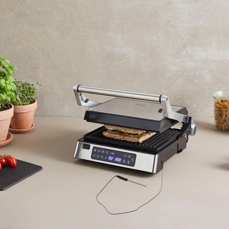 Bord- og Panini Grill med Digitalt Termometer
