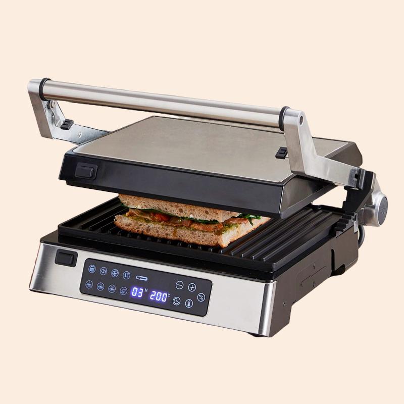 Bord- og Panini Grill med Digitalt Termometer - 2