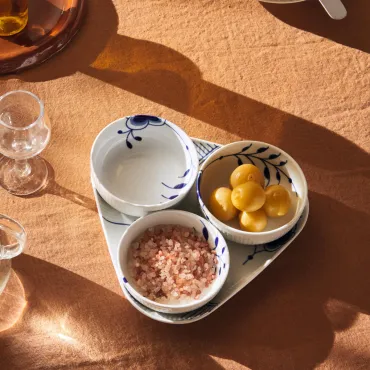 Royal Copenhagen Blå Mega Riflet Serveringssæt 24,5 cm