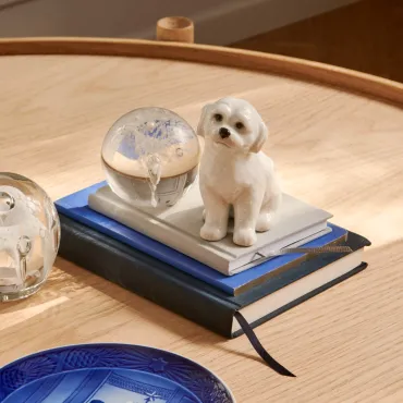 Blue Collectibles hundemotiv i porcelæn