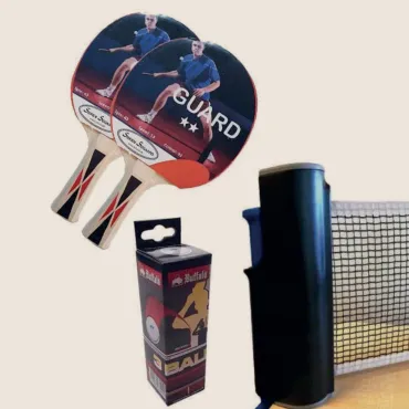 Bordtennis Flexsæt til spisebord med 2 bats og 6 bolde