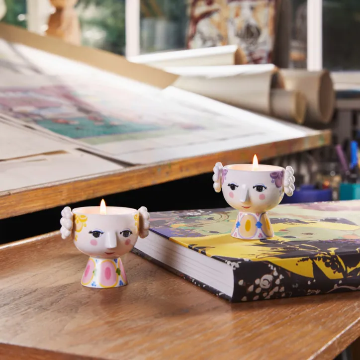 Fyrfadslysestager 6,5 cm 2 stk