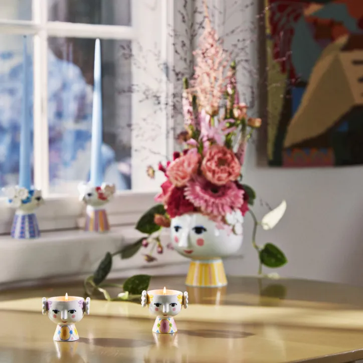 Fyrfadslysestager 6,5 cm 2 stk - 1