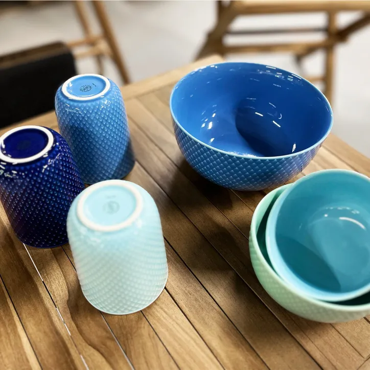 Lyngby Rhombe 3 stk. skåle og 6 stk. kopper