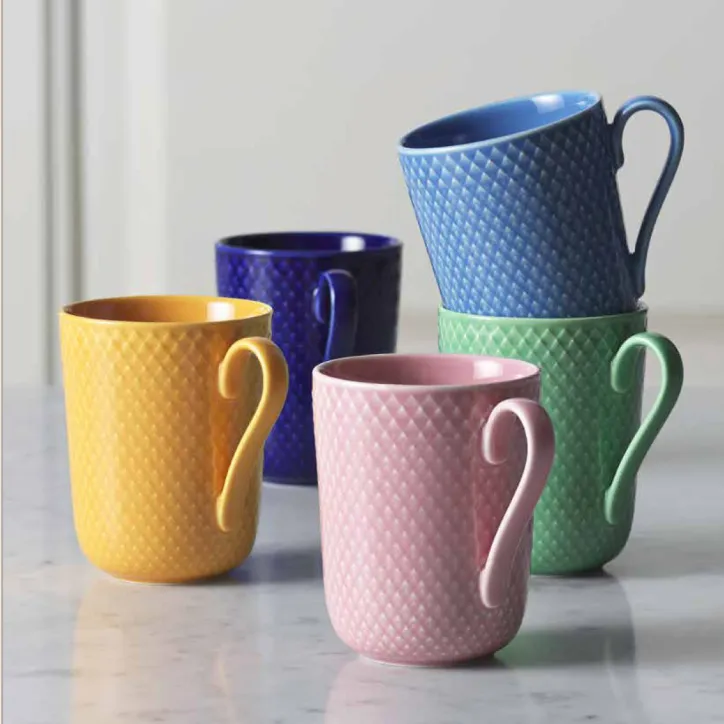 Lyngby Rhombe 3 stk. skåle og 6 stk. kopper - 1