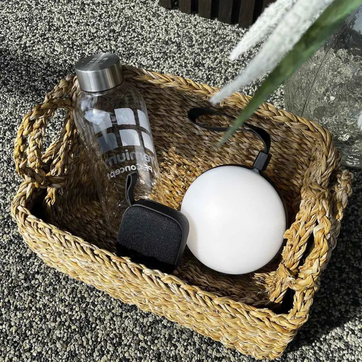 Flettede kurve, vanddunk, MINI Trådløs højttaler, Bring To-Go Batterilampe
