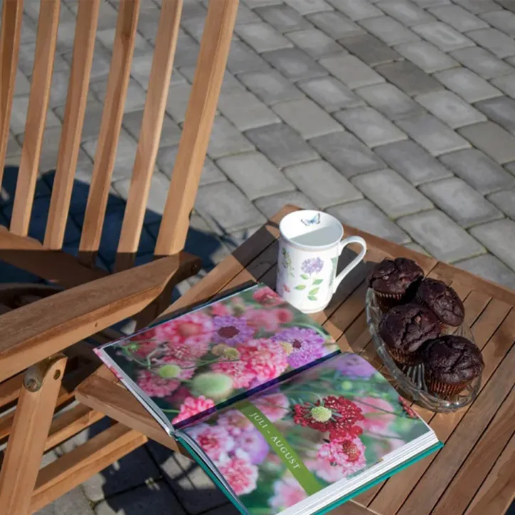 4 stk. Lifton LED lamper og 1 stk. Teaktræ cafesæt - 1