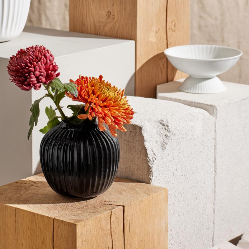 Kähler Hammershøi Vase H13 cm sort