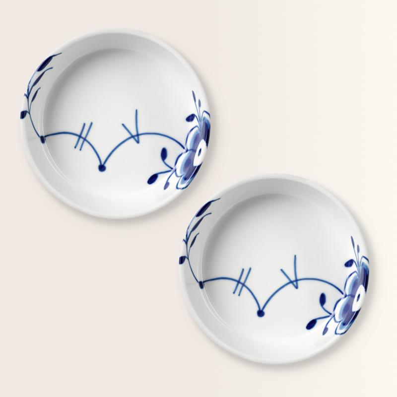 Royal Copenhagen 2 stk. Blå Mega Riflet fad 12,5 cm - 1