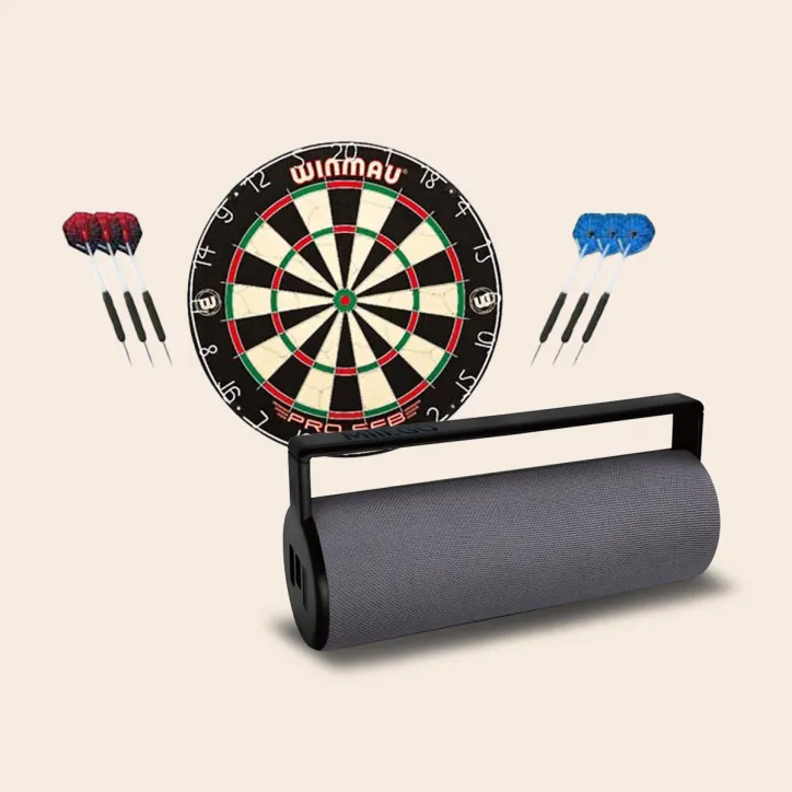 Dartsæt og trådløs højttaler