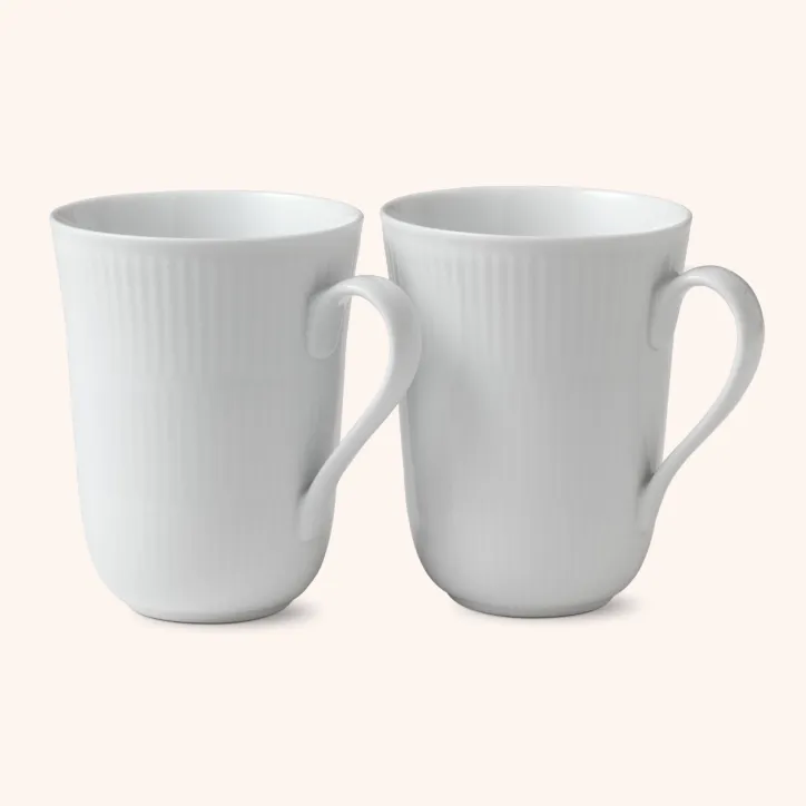 Royal Copenhagen Hvidriflet krus og Basilur te