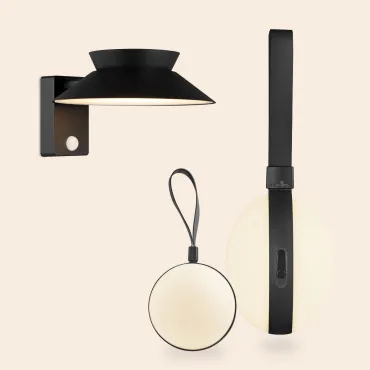 Væglampe og to-go lamper