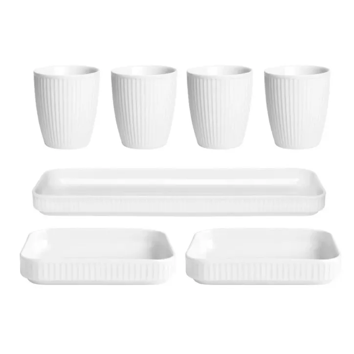 Pillivuyt Kaffebord/pakke m. krus og tapas