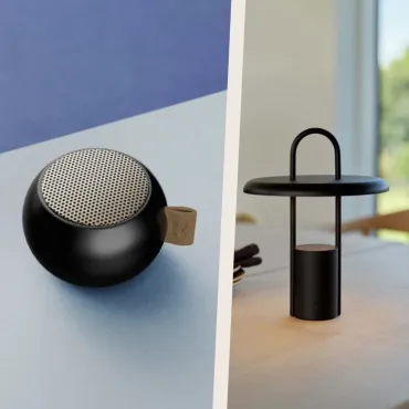 Stelton Pier LED lampe & Kreafunk aGO mini Bluetooth højtaler