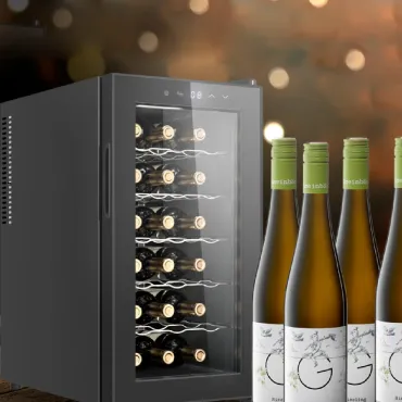 18 flaskers vinkøleskab inkl. rødvin & hvidvin