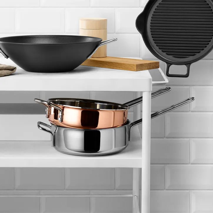 Kobber sauterpande 24 cm