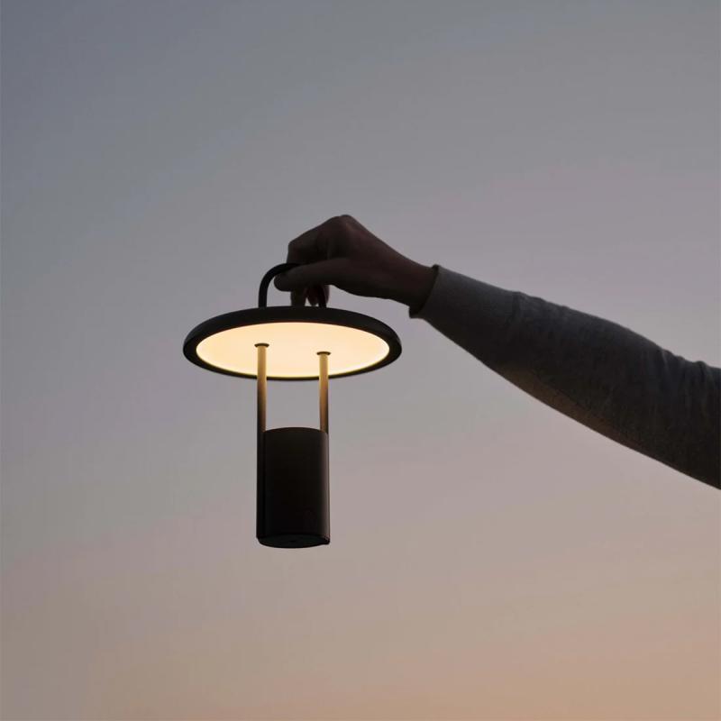 Senza bænk med hynde, Pier LED lampe og Horizon plaid - 3