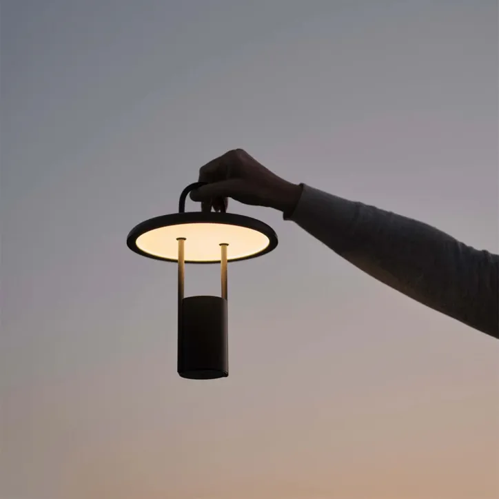 Senza bænk med hynde, Pier LED lampe og Horizon plaid - 3