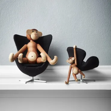 Abe mellem med gravering og mini abe uden gravering