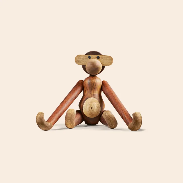 Kay Bojesen Abe mellem med gravering og mini