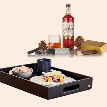 Rompakke og serveringsbakke