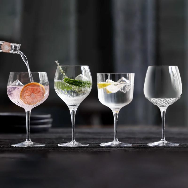 Rullebord med fire gin- og tonicglas - 3