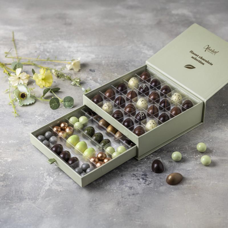 Drawer box easter skuffe fyldt med chokoladelækkerier