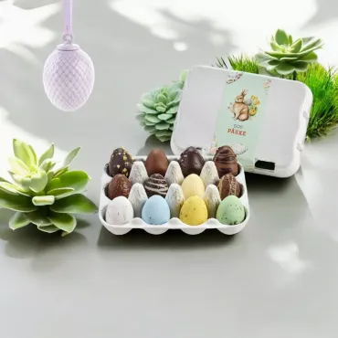 Rhombe påskeophæng & påskeæg - lilla