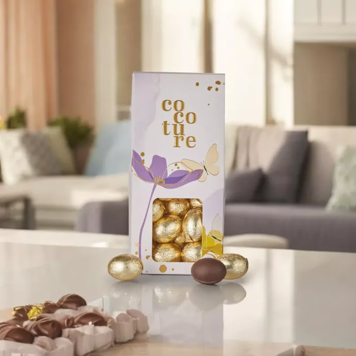 Cocoture todelte folieæg i lilla dragébox