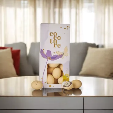 Cocoture stracciatella dragéæg i lilla æske