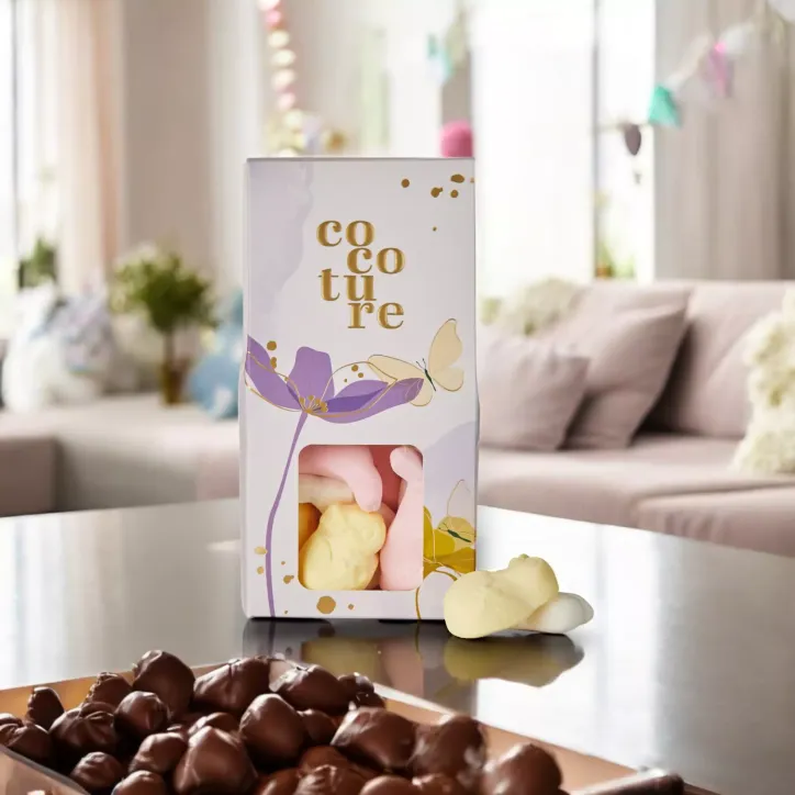 Cocoture påskeskum i lilla dragébox