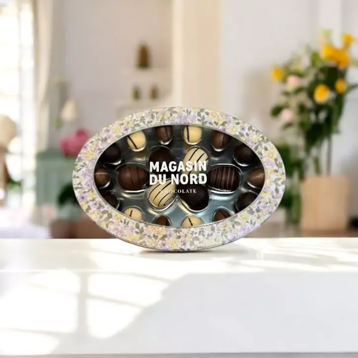 Oval Påskedåse med 20 stk. chokolade