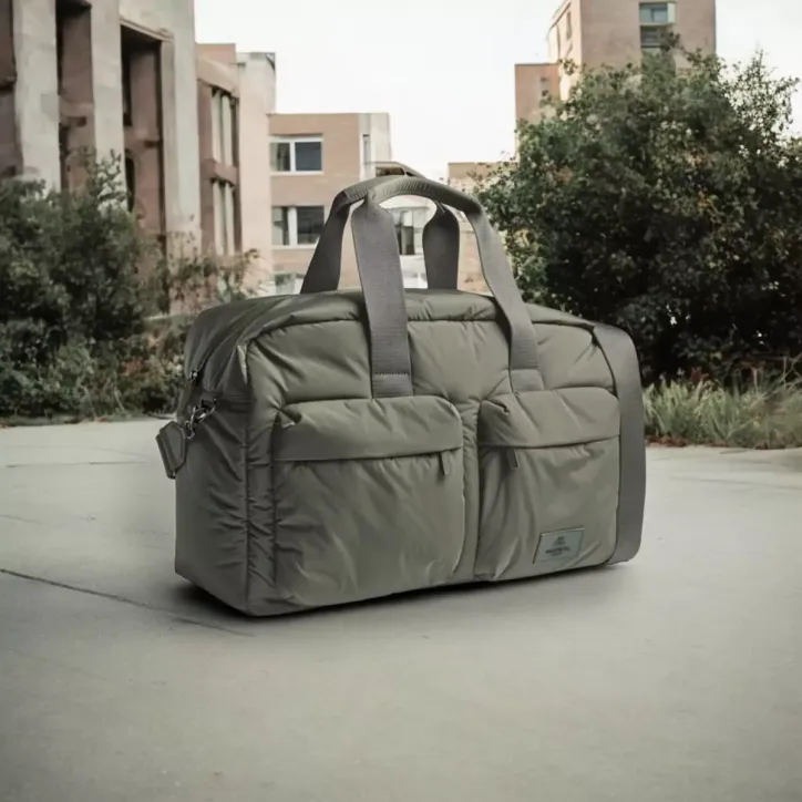 More weekendtaske i olive - 1