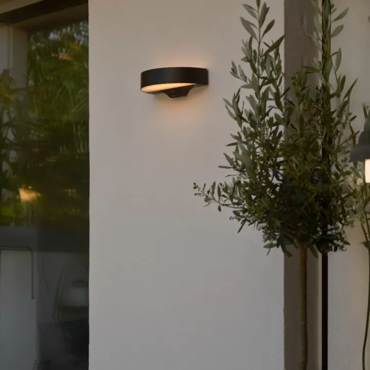 Nordlux Monay Round Solar Væglampe Sort