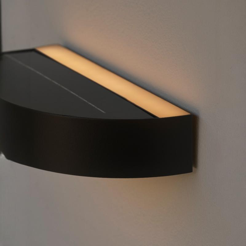 Nordlux Monay Round Solar Væglampe Sort - 1