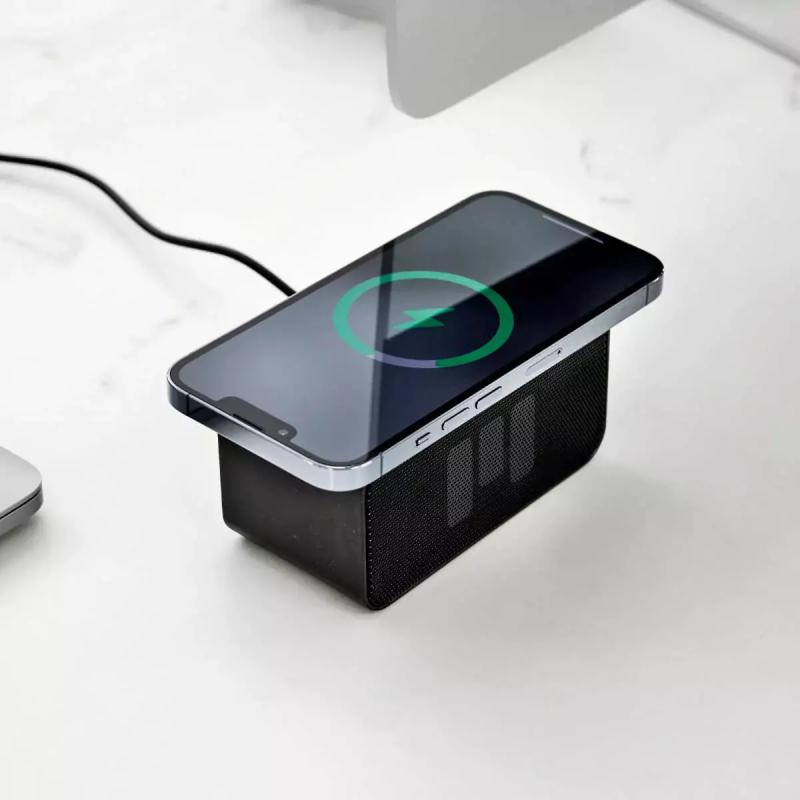 Mini trådløs højttaler med oplader i sort - 1