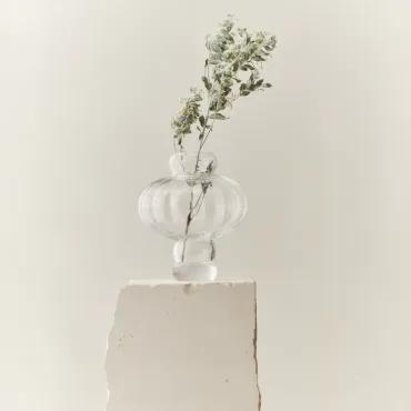 Balloon vase 02 i klar glas