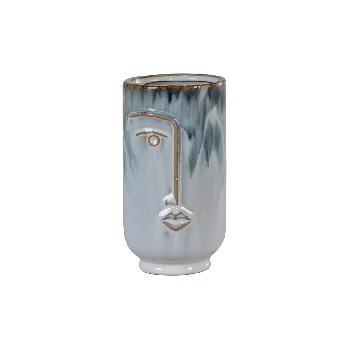 House Nordic Vase i blå porcelæn Ø9x17 cm
