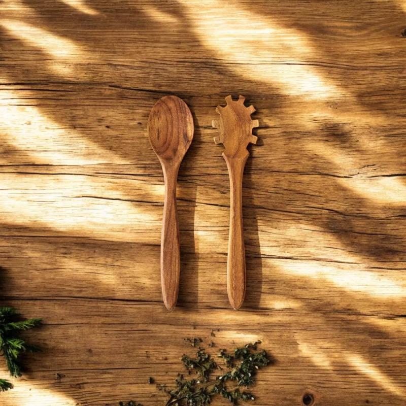 RAW teak salatsæt 2 dele - 1