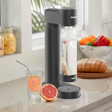 Philips Sodavandsmaskine Lite i sort med 1L flaske