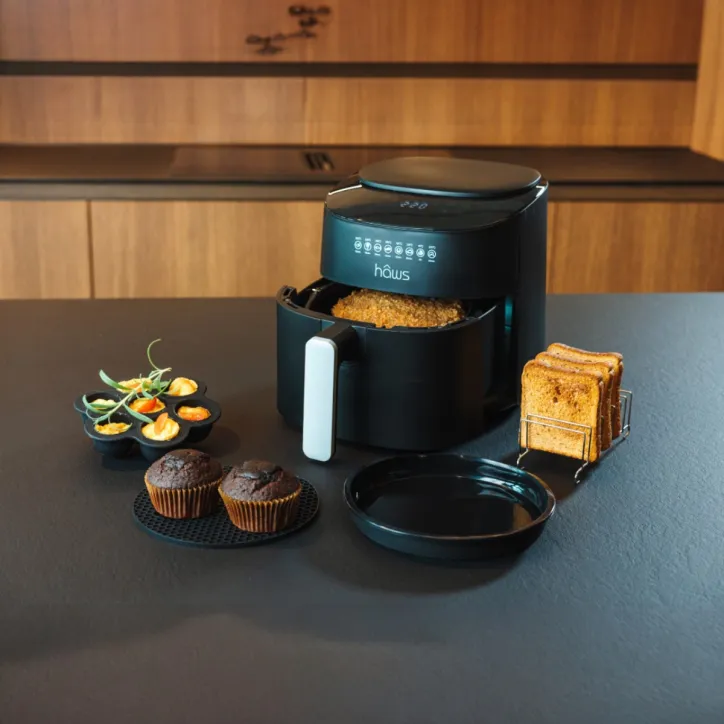 HAWS Tilbehørssæt til airfryer med silikoneforme, rist og skål