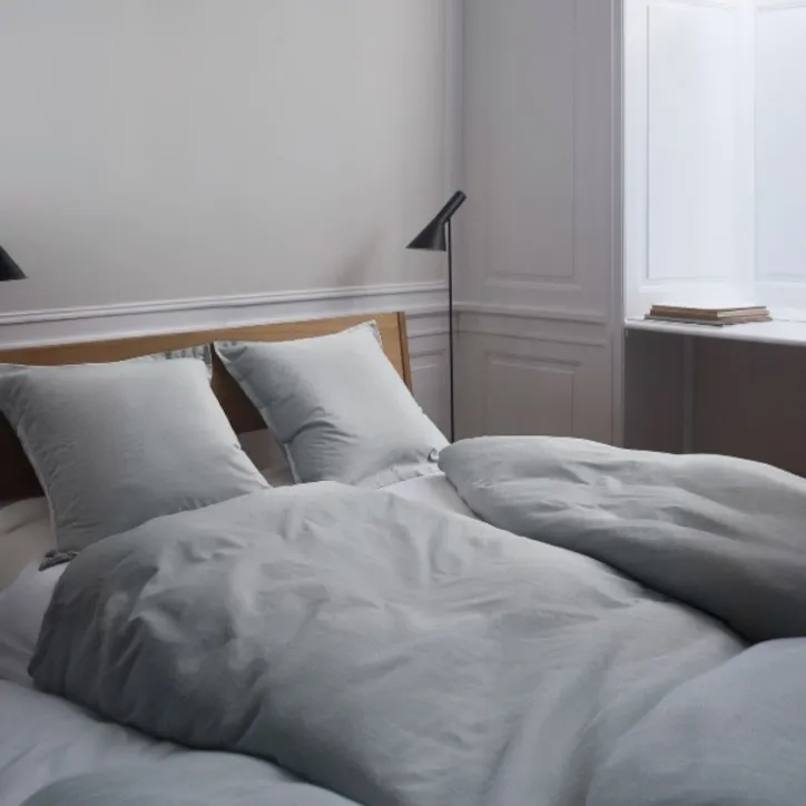Georg Jensen Damask Sky Sengetøj 2 stk, grøn eller grå, 140x200, 140x220 cm