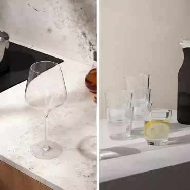 12 stk. vinglas med 12 stk. drikkeglas
