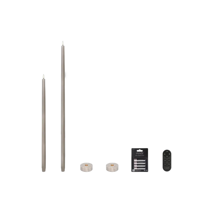 Uyuni Tall Taper Candles med marmor lysestager